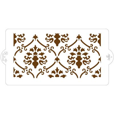Stensile de Décoration de Gâteau Decora 9271003 - Baroque, 15x30cm, Alimentaire Stensile de Décoration de Gâteau Decora 9271003 - Baroque, 15x30cm, Alimentaire