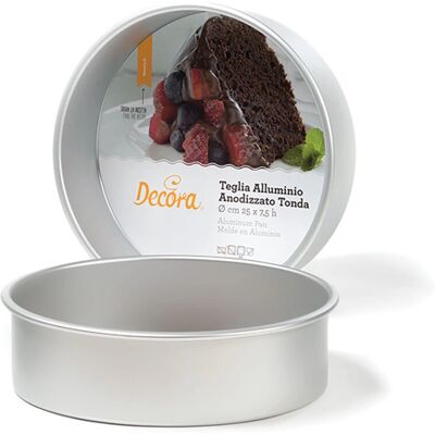 Decora Kuchenform - Ø25cm, Anodisiertes Aluminium - Runde Backform Decora Kuchenform - Ø25cm, Anodisiertes Aluminium - Runde Backform