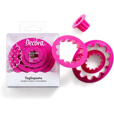 Decora 0255308 Růžová oválná sada vykrajovátek - Sada vykrajovátek Decora 0255308 Růžová oválná sada vykrajovátek - Sada vykrajovátek