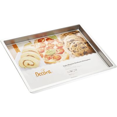 Decora Teglia Rettangolare Professionale in Alluminio - Teglia da Forno Decora Teglia Rettangolare Professionale in Alluminio - Teglia da Forno