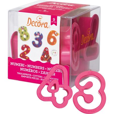 Decora Ensemble de Coupe Nombres Rose - Kit de Découpe Decora Ensemble de Coupe Nombres Rose - Kit de Découpe