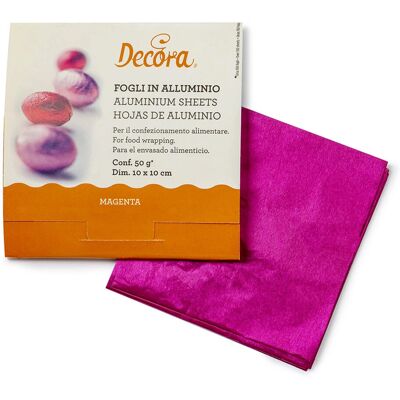 Decora 0796210 - Aluminiumfolieark - Magenta - 150 st Decora 0796210 - Aluminiumfolieark - Magenta - 150 st