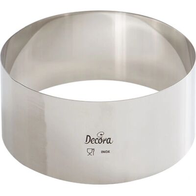 Decora Molde de Pastel de Acero Inoxidable - Diámetro 12cm, Alto 6cm Decora Molde de Pastel de Acero Inoxidable - Diámetro 12cm, Alto 6cm