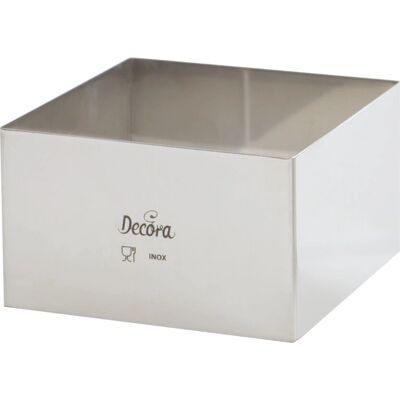 Decora 0063789 RVS Cakevorm - Vierkant, 24x24x6cm Decora 0063789 RVS Cakevorm - Vierkant, 24x24x6cm