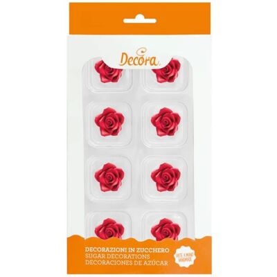 Decorazioni di Rose di Zucchero Rosse - Decorazioni Decorazioni di Rose di Zucchero Rosse - Decorazioni