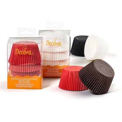 Decora Moules à muffins - 60 pièces Rouge Decora Moules à muffins - 60 pièces Rouge