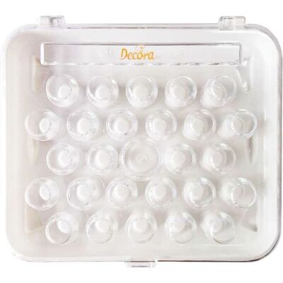 Conteneur de Rangement en Acier Inoxydable Decora - 26 Compartiments & Adaptateurs Conteneur de Rangement en Acier Inoxydable Decora - 26 Compartiments & Adaptateurs