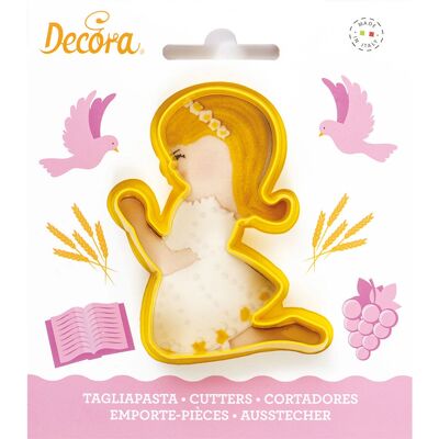 Decora Menina Primeira Comunhão Cortador - Cortador para Menina na Primeira Comunhão Decora Menina Primeira Comunhão Cortador - Cortador para Menina na Primeira Comunhão