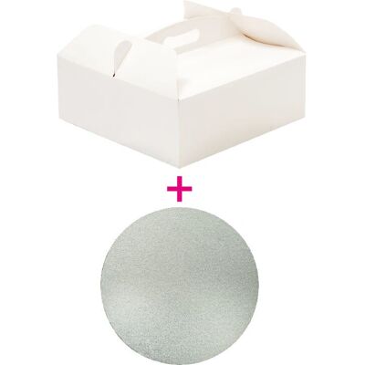 Decora - 0340106 - Branco - Quadrado - Contêiner de bolo Decora - 0340106 - Branco - Quadrado - Contêiner de bolo
