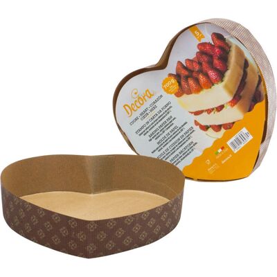 Decora Herz Kuchenform - 5 Hochdichte Papierformen Decora Herz Kuchenform - 5 Hochdichte Papierformen