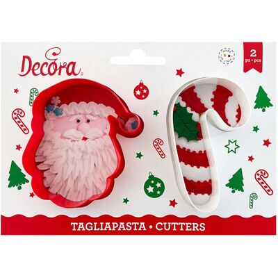 Decora 0255068 Rode, Witte Koekjescutters - Koekjes Uitsteker Decora 0255068 Rode, Witte Koekjescutters - Koekjes Uitsteker