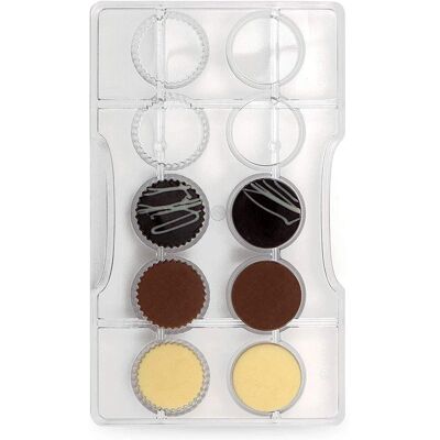 Moule à chocolat en polycarbonate Decora - 10 cercles Moule à chocolat en polycarbonate Decora - 10 cercles