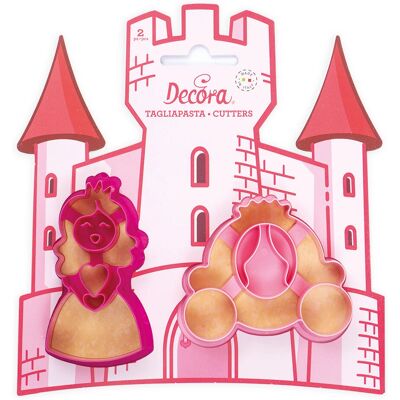Decora Σετ 2 Πλαστικά Κουπ-πατ Πριγκίπισσα & Άμαξα Ρόζ Decora Σετ 2 Πλαστικά Κουπ-πατ Πριγκίπισσα & Άμαξα Ρόζ