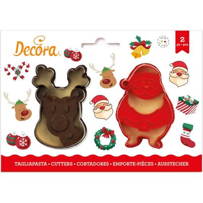 Decora Kerstkoekjes Uitsteker Set - Kerstman & Rendier Decora Kerstkoekjes Uitsteker Set - Kerstman & Rendier