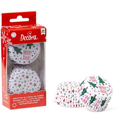 Coppette per muffin Decora Natale - 36 pezzi - Resistente al forno Coppette per muffin Decora Natale - 36 pezzi - Resistente al forno