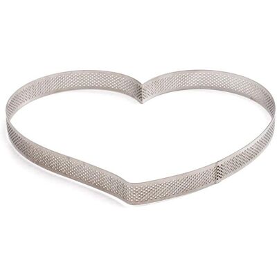 Decora Stampo in Acciaio Microforato a Forma di Cuore - Stampo Antiaderente Decora Stampo in Acciaio Microforato a Forma di Cuore - Stampo Antiaderente