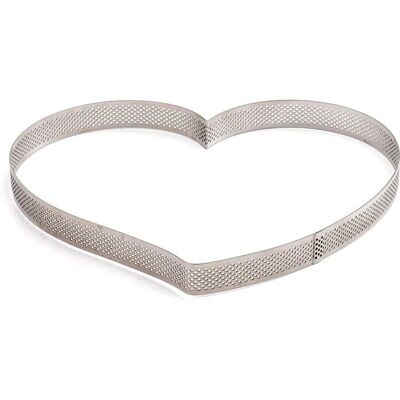 Decora Moule Cœur Microperforé en Acier - 24x22cm Decora Moule Cœur Microperforé en Acier - 24x22cm