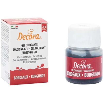 Decora Colore Alimentare Bordeaux Gel - 28g Decora Colore Alimentare Bordeaux Gel - 28g