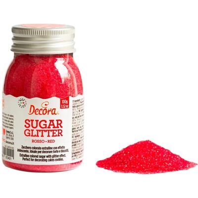 Zucchero Glitter Rosso Karma - Zucchero Decorativo Fine - Decorazioni Torte & Biscotti Zucchero Glitter Rosso Karma - Zucchero Decorativo Fine - Decorazioni Torte & Biscotti
