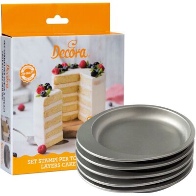 Decora Cakevormen 5 stuks - Set van ronde lagenvormen Decora Cakevormen 5 stuks - Set van ronde lagenvormen