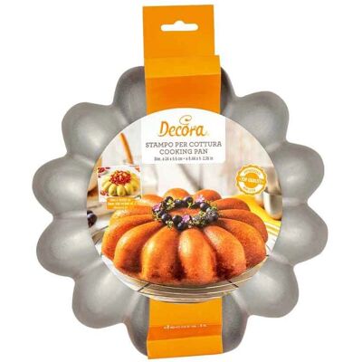 Decora Moule en forme de fleur - 24cm diamètre - 6cm hauteur - Antiadhésif Decora Moule en forme de fleur - 24cm diamètre - 6cm hauteur - Antiadhésif