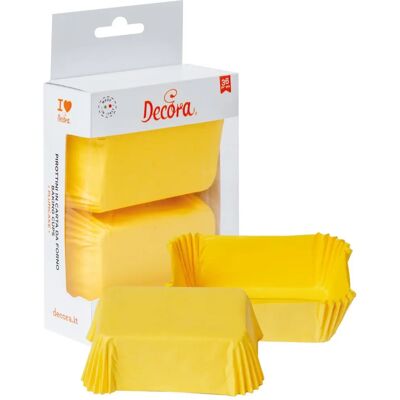Decora Moules Rectangulaires Jaunes - Type de Cuisson Decora Moules Rectangulaires Jaunes - Type de Cuisson