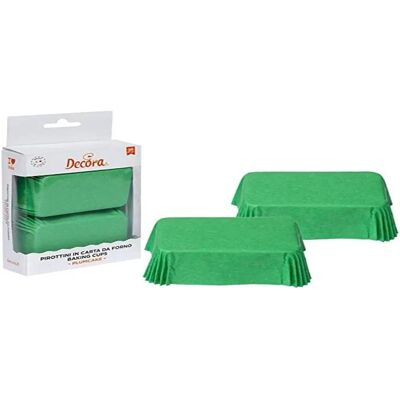 Decora 36 Moules en papier verts pour mini-plumcake - Résistants jusqu'à 220°C Decora 36 Moules en papier verts pour mini-plumcake - Résistants jusqu'à 220°C