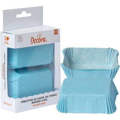Decora Moules à Mini Plumcake Bleus - Set de 36 Decora Moules à Mini Plumcake Bleus - Set de 36