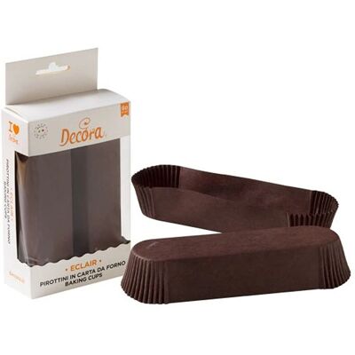 Decora Éclair Bakvormpjes - Bruin Rechthoekig 60 stuks Decora Éclair Bakvormpjes - Bruin Rechthoekig 60 stuks