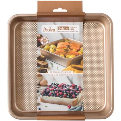 Decora Vierkante Cakevorm - 24,5x24,5x5,5 cm - Bakvorm voor Taart en Salades Decora Vierkante Cakevorm - 24,5x24,5x5,5 cm - Bakvorm voor Taart en Salades