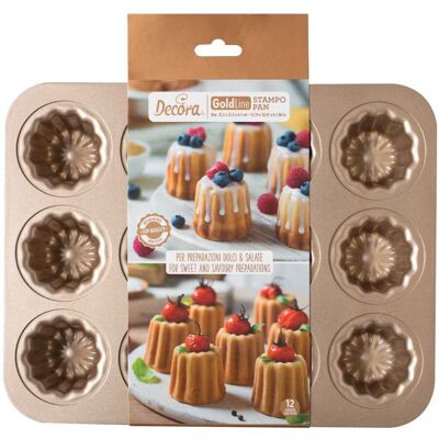 Decora 0070104 Backform - 12 Vertiefungen - Kuchenform Decora 0070104 Backform - 12 Vertiefungen - Kuchenform