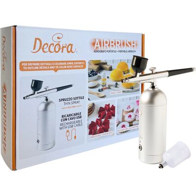 Decora 241010 airbrush - Draagbaar, Roestvrij staal, 5/20ml tanks - Airbrush Decora 241010 airbrush - Draagbaar, Roestvrij staal, 5/20ml tanks - Airbrush