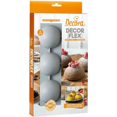 Decora Stampo in Silicone Mezza Sfera 6 Cavità - Stampo da Forno Decora Stampo in Silicone Mezza Sfera 6 Cavità - Stampo da Forno