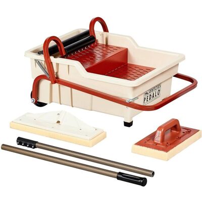 Outil Raimondi Pedalo - Nettoyage de sols avec éponge Sweepex - 40L réservoir - Publicité Outil Raimondi Pedalo - Nettoyage de sols avec éponge Sweepex - 40L réservoir - Publicité