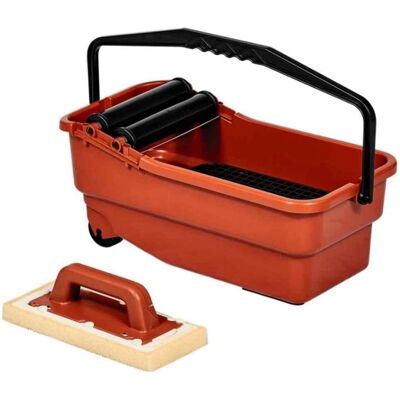 Raimondi Marca Smart - Kit de lavado con tina de plástico, esponja, mopa Sweepex y rejilla Raimondi Marca Smart - Kit de lavado con tina de plástico, esponja, mopa Sweepex y rejilla