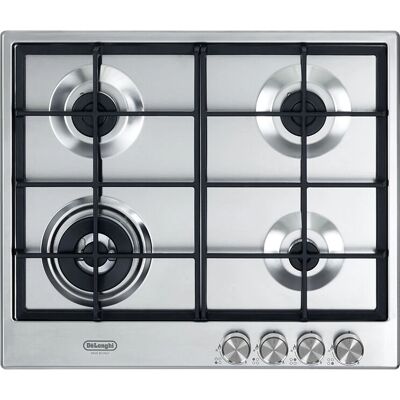 DeLonghi NSL460X Piano Cottura a Gas 4 Zone 60cm Argento DeLonghi NSL460X Piano Cottura a Gas 4 Zone 60cm Argento