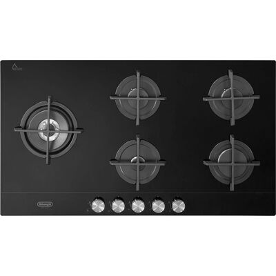 DeLonghi NSL 590D NCM Table de cuisson à gaz 90 cm Noire DeLonghi NSL 590D NCM Table de cuisson à gaz 90 cm Noire