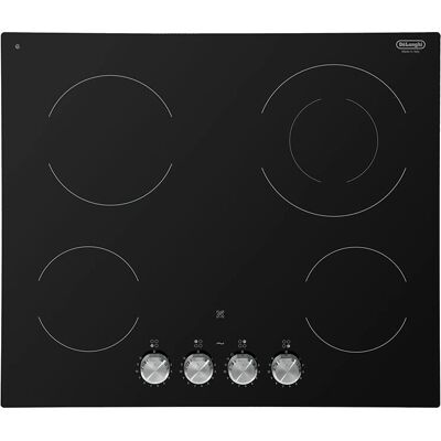 De’longhi Piano Cottura PVC 61 FK Elettrico 4 Fuochi a Gas - NERO De’longhi Piano Cottura PVC 61 FK Elettrico 4 Fuochi a Gas - NERO