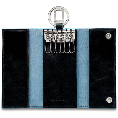 Piquadro P1397B2/N Custodia portachiavi in pelle - Nero Piquadro P1397B2/N Custodia portachiavi in pelle - Nero
