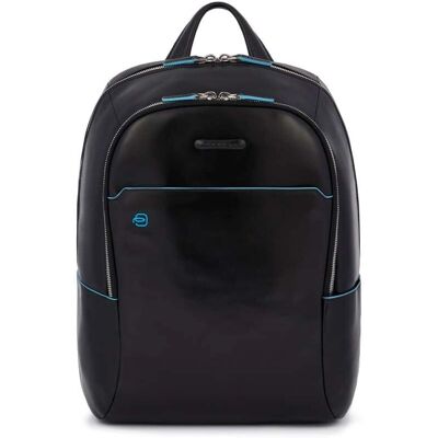 Zaino in Pelle Piquadro Quadrato Blu - Laptop 14" - Zaino Zaino in Pelle Piquadro Quadrato Blu - Laptop 14" - Zaino
