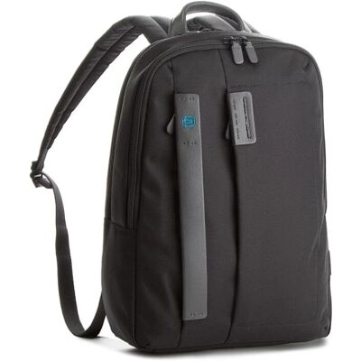 Piquadro CA3869P16 Zaino Unisex - Pelle e Misto Poliestere-Cotton - 2 Compartimenti Piquadro CA3869P16 Zaino Unisex - Pelle e Misto Poliestere-Cotton - 2 Compartimenti