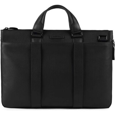 Piquadro Modus Skórzana Aktówka - 42cm na Laptop - Czarny Piquadro Modus Skórzana Aktówka - 42cm na Laptop - Czarny