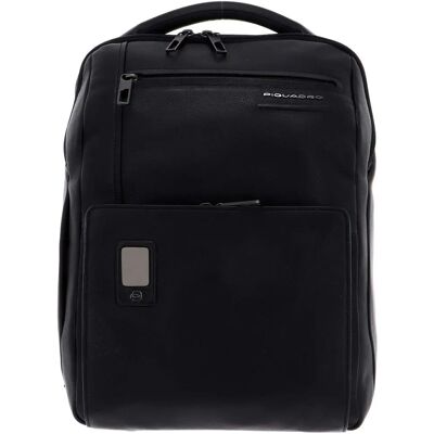 Piquadro Schwarzer Leder Rucksack - Modernes Design - Rucksack Piquadro Schwarzer Leder Rucksack - Modernes Design - Rucksack