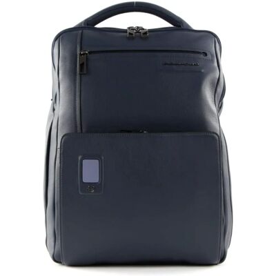 Piquadro Blue Leather Backpack - Laptop 15.6" - RFID Anti-theft Piquadro Blue Leather Backpack - Laptop 15.6" - RFID Anti-theft