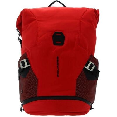 Piquadro Red Nylon Backpack with RFID & Laptop Comp Piquadro Red Nylon Backpack with RFID & Laptop Comp