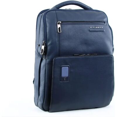 Piquadro Blaue Leder Rucksack - Laptop 15" - Rucksack Piquadro Blaue Leder Rucksack - Laptop 15" - Rucksack