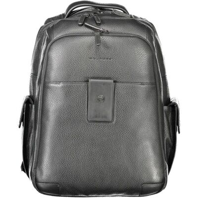 Piquadro Mochila de Cuero Negra - Laptop 15.6" - Mochila Piquadro Mochila de Cuero Negra - Laptop 15.6" - Mochila