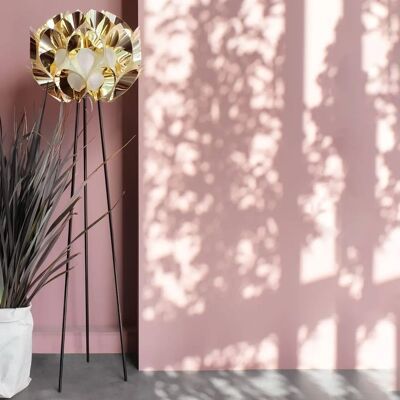 Lampadaire Flora Gold de Slamp - Design inspiré des pétales Lampadaire Flora Gold de Slamp - Design inspiré des pétales