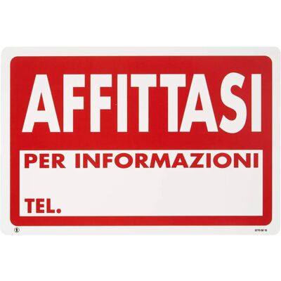 BRIXO Beschreibbares PVC-Schild zur Vermietung - Schild BRIXO Beschreibbares PVC-Schild zur Vermietung - Schild