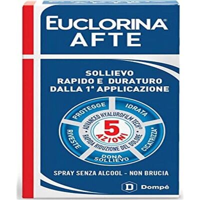Dompé Euclorina Spray - 15 ml - Spray orale per afte Dompé Euclorina Spray - 15 ml - Spray orale per afte
